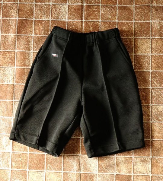 Columbine 両サイドポッケ 黒ハーフパンツ（無地品） - Tamanoya