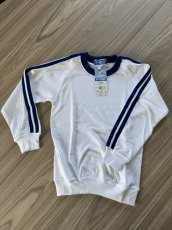 画像1: FRED　花紺２本ラインクルーネック長袖（校章・ネーム刺繍あり） (1)